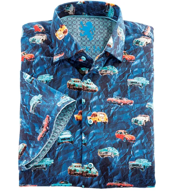Patrick James Classic Cars Short Sleeve Sport Shirt- Short Sleeve Sport Shirts