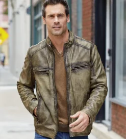 Patrick James Lambskin Blouson Jacket- Leather & Suede
