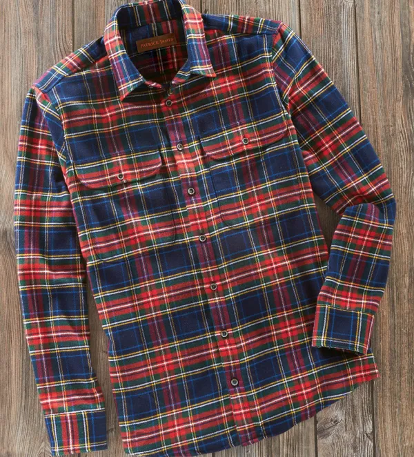 Reserve Plaid Flannel Long Sleeve Sport Shirt- Long Sleeve Sport Shirts