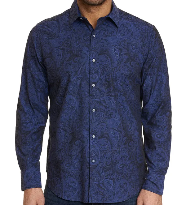 Robert Graham Andretti Paisley Long Sleeve Sport Shirt- Long Sleeve Sport Shirts