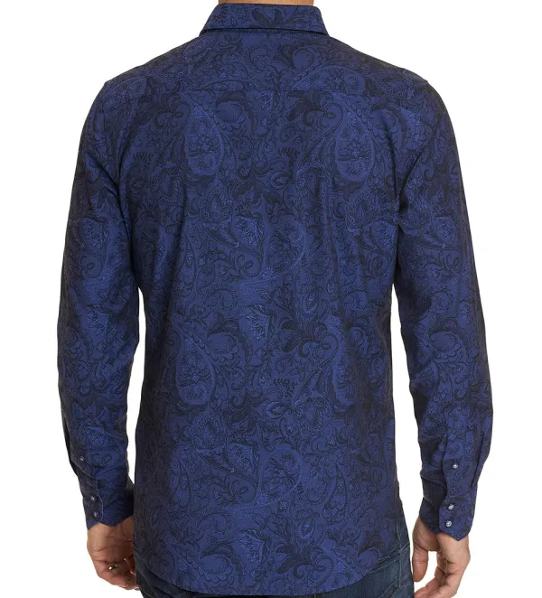 Robert Graham Andretti Paisley Long Sleeve Sport Shirt- Long Sleeve Sport Shirts