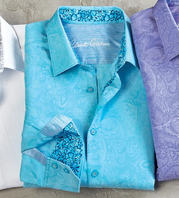 Robert Graham Andretti Paisley Long Sleeve Sport Shirt- Long Sleeve Sport Shirts