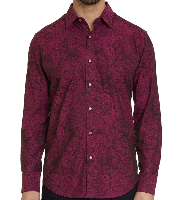 Robert Graham Andretti Paisley Long Sleeve Sport Shirt- Long Sleeve Sport Shirts