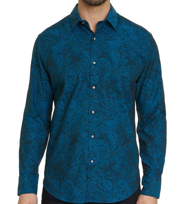 Robert Graham Andretti Paisley Long Sleeve Sport Shirt- Long Sleeve Sport Shirts