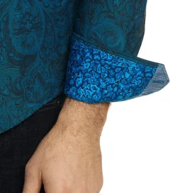 Robert Graham Andretti Paisley Long Sleeve Sport Shirt- Long Sleeve Sport Shirts