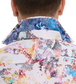 Robert Graham Short Sleeve Splash Of Color Shirt- Short Sleeve Sport Shirts