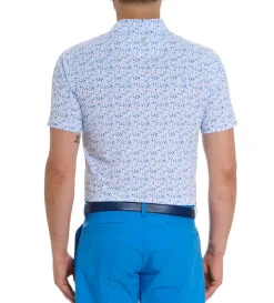 Robert Graham Short Sleeve Calder Knit Polo- Polos & Knits