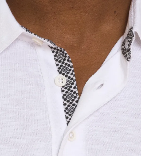 Robert Graham Short Sleeve Vandam Knit Polo- Polos & Knits