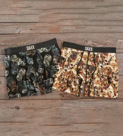 SAXX Vibe Friday Night Camo Boxer Briefs- Underwear