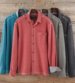 True Grit Melange Fleece Big Shirt- Long Sleeve Sport Shirts