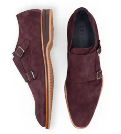 Zelli Leggera Sueded Goatskin Double Monk Strap Shoe- Casual Shoes