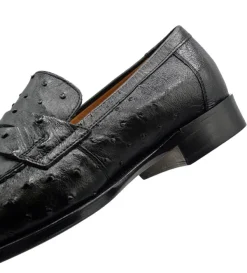 Zelli Roma Genuine Ostrich Quill Slip-On Loafer- Dress Shoes